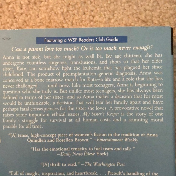 📚3 for 20📚 My sister’s keeper. Jodi Picoult - Picture 2 of 2